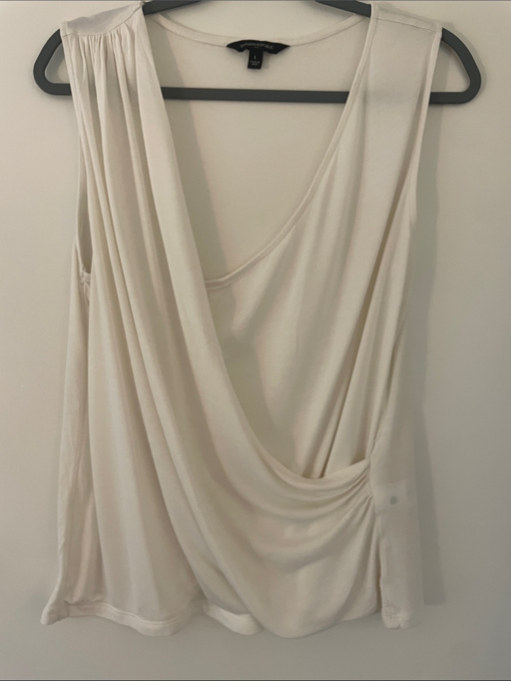 Banana Republic Sleeveless Wrap Top, Ivory L